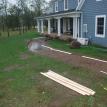 1st stage of layout and forming of entrance of walkway